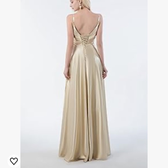 Champagne color brides maid dress size 6. - Picture 2 of 4